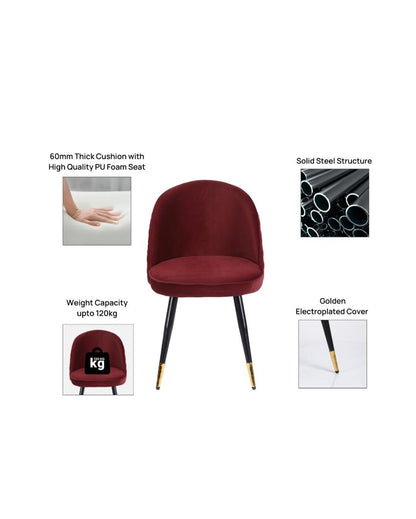 Luxury Versatile Accent Velvet Dining Chair | 19 x 18 x 31 inches