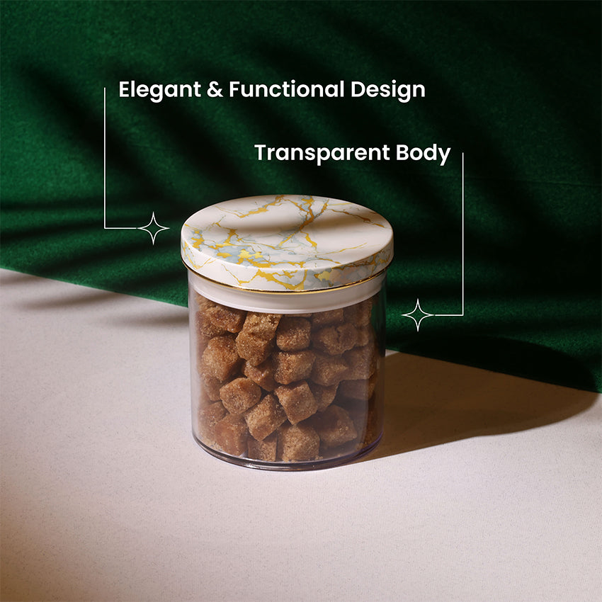 Space Saving Sleek Airtight Transparent Storage Containers | 600ml | Set of 3 | 5 x 13 inches
