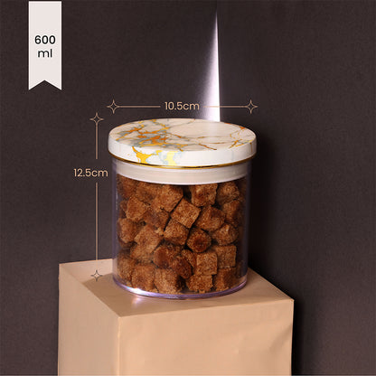 Space Saving Sleek Airtight Transparent Storage Containers | 600ml | Set of 3 | 5 x 13 inches