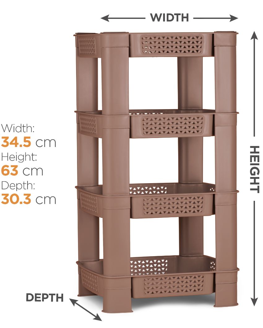 Attractive Multipurpose Polycarbonate 4 Tier Rack