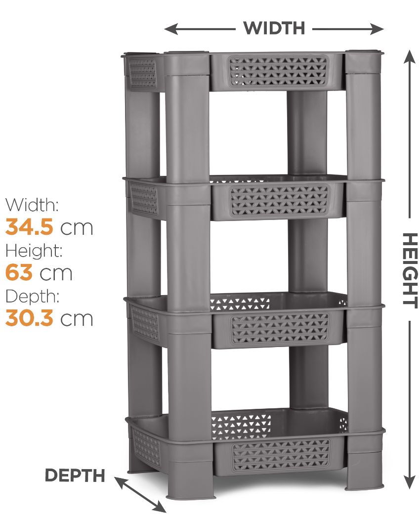 Attractive Multipurpose Polycarbonate 4 Tier Rack