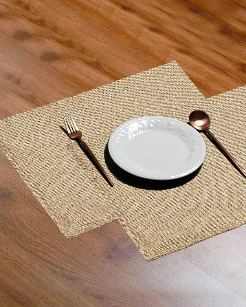 Classy Design Jute Dining Table Mats | Multiple Colors | Set Of 8 | 18 x 12 Inches