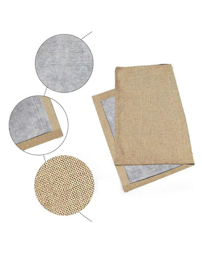 Classy Design Jute Dining Table Mats | Multiple Colors | Set Of 8 | 18 x 12 Inches