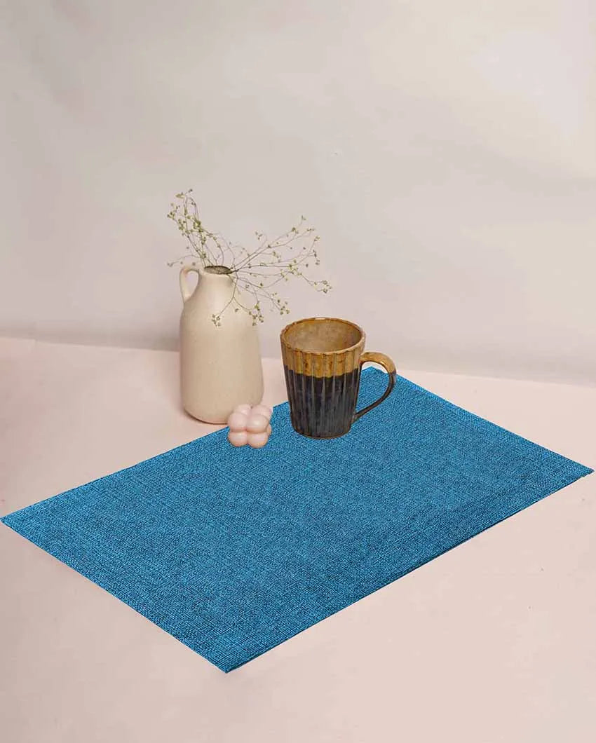 Classy Design Jute Dining Table Mats | Multiple Colors | Set Of 8 | 18 x 12 Inches