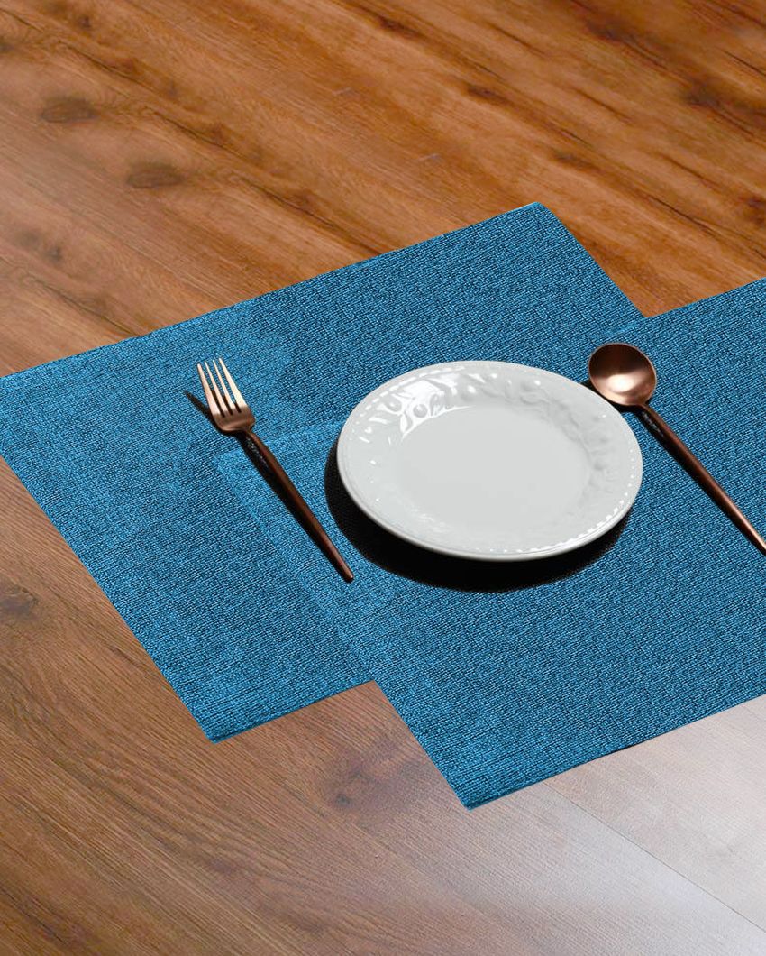 Classy Design Jute Dining Table Mats | Multiple Colors | Set Of 8 | 18 x 12 Inches