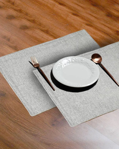 Classy Design Jute Dining Table Mats | Multiple Colors | Set Of 8 | 18 x 12 Inches