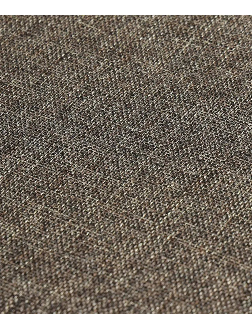 Texturred Plain Jute 6 Seater Table Cover | 50X75 inches Brown