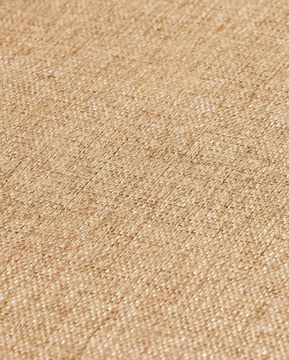 Texturred Plain Jute 6 Seater Table Cover | 50X75 inches Beige