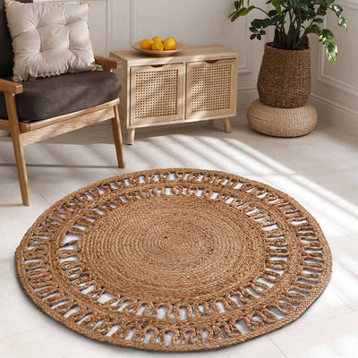 Round Chakra Jute Rug | Multiple Sizes