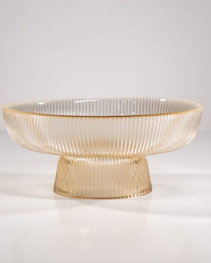 Modern Accent Brown Glass Fruit Bowl