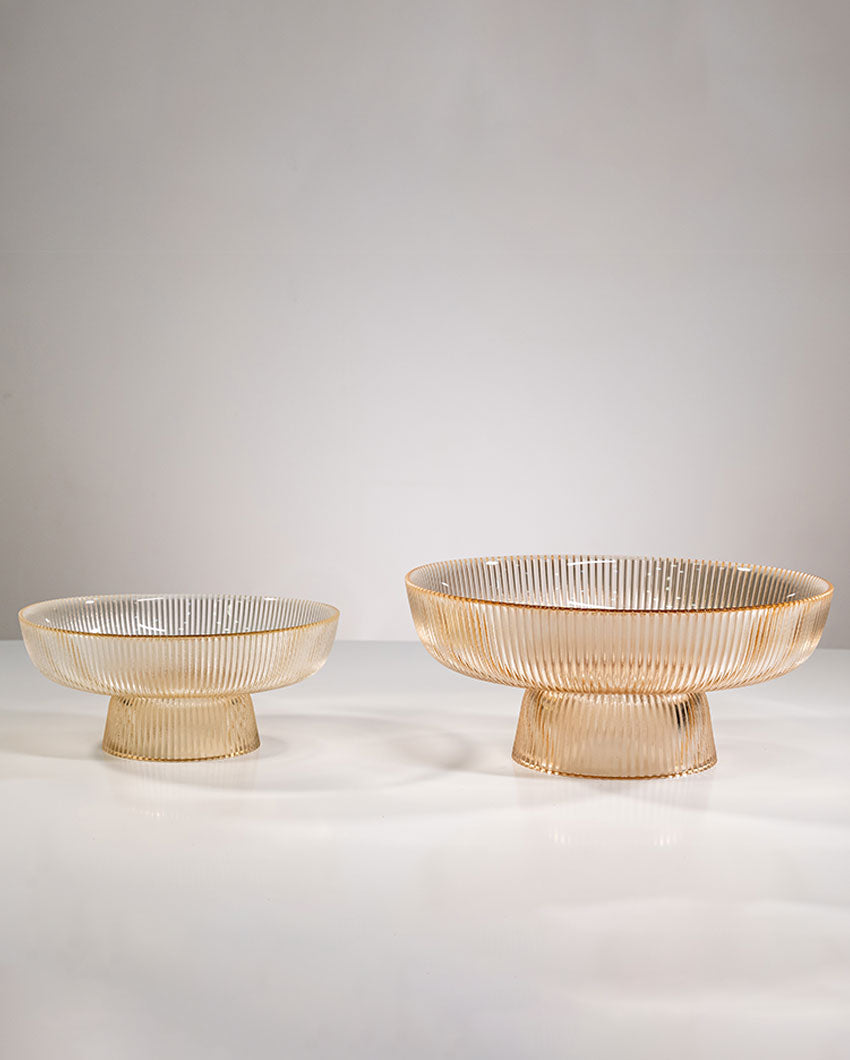 Modern Accent Brown Glass Fruit Bowl