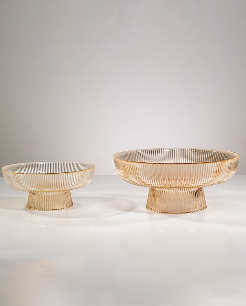 Modern Accent Brown Glass Fruit Bowl