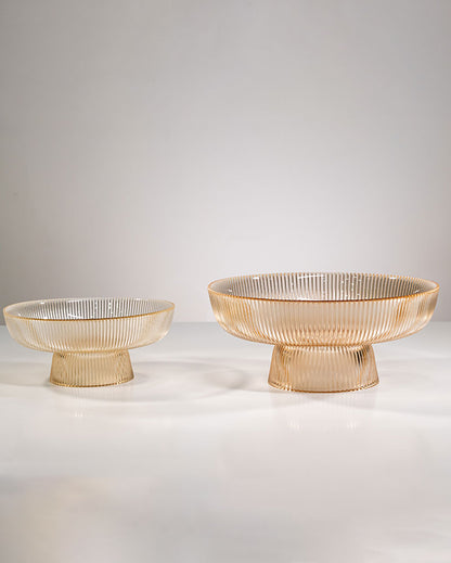 Modern Accent Brown Glass Fruit Bowl