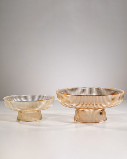 Modern Accent Brown Glass Fruit Bowl