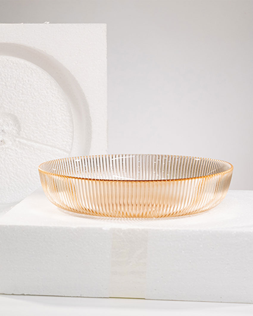Modern Accent Brown Glass Fruit Bowl