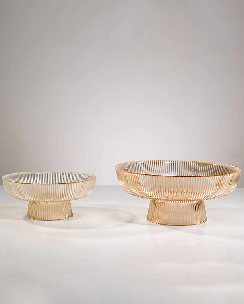 Modern Accent Brown Glass Fruit Bowl