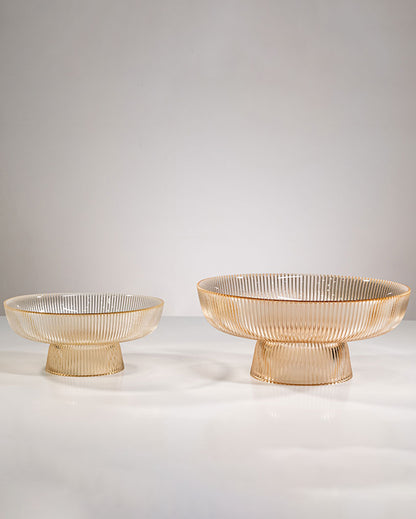 Modern Accent Brown Glass Fruit Bowl