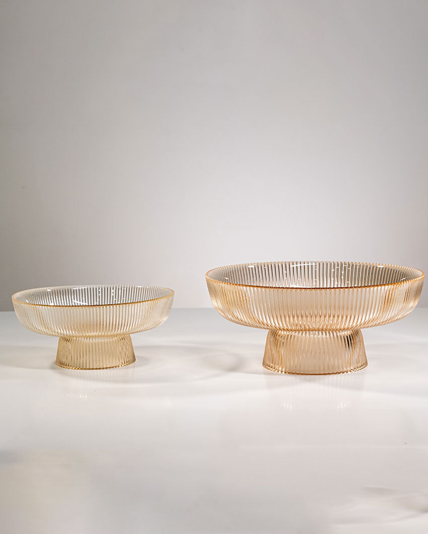 Modern Accent Brown Glass Fruit Bowl