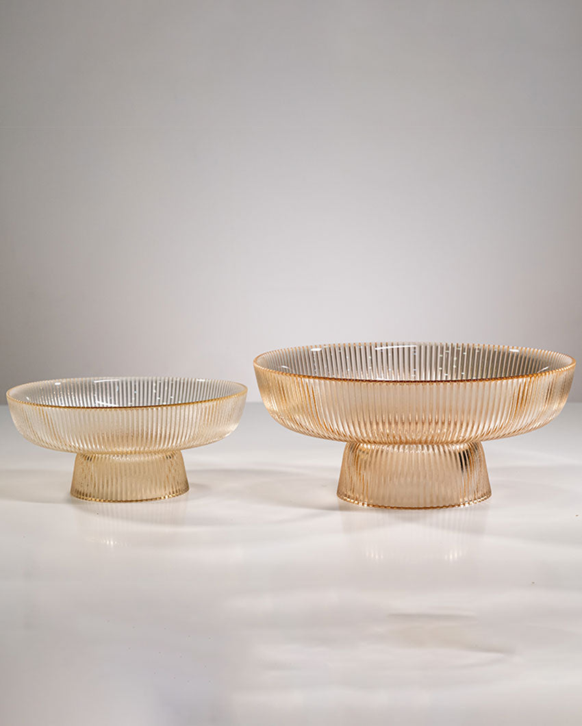 Modern Accent Brown Glass Fruit Bowl