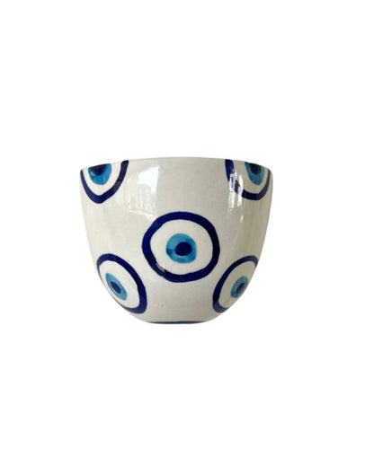 Evil Eye Ceramic Wall Hanging Planter | 7 x 3 x 5.5 inches