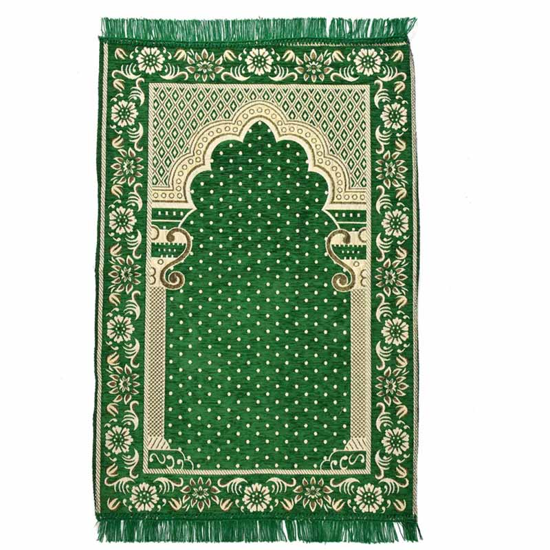 Beautiful Chenille Janamaz Prayer Floormat | 42x27 inches