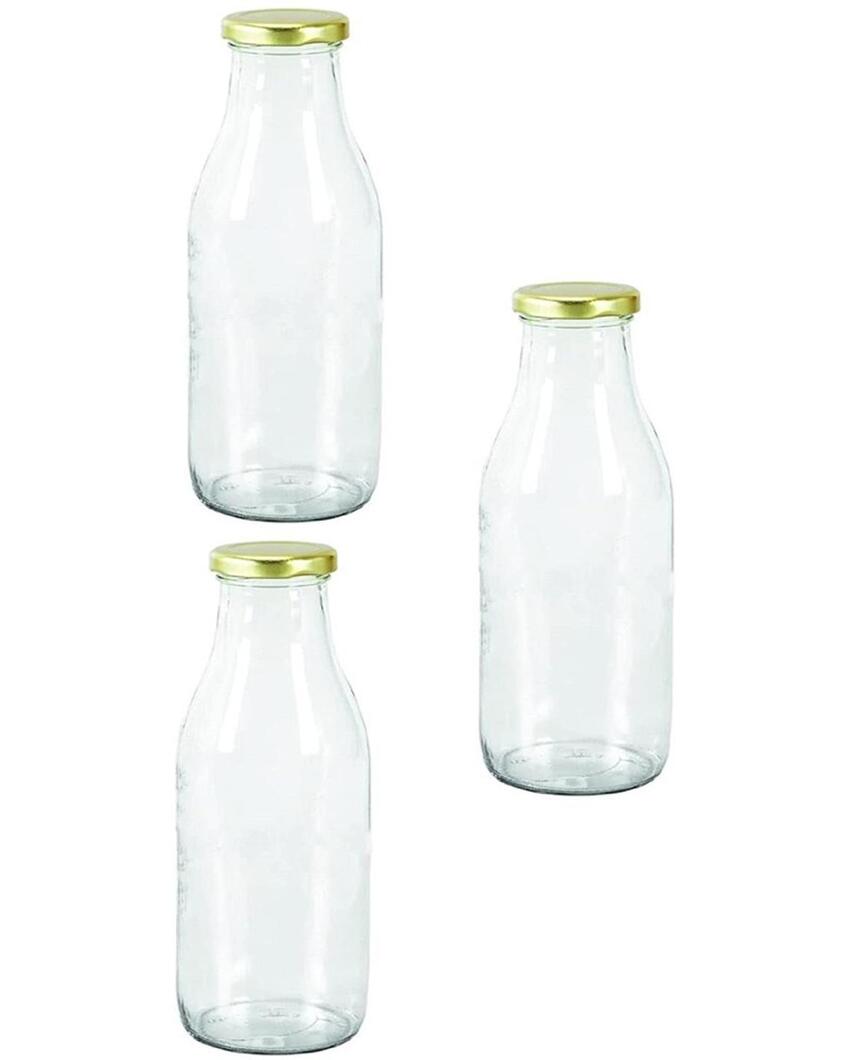 Medium Clear Glass Storage Jar for Beans and Dry Foods Food Grade Quality | 500 ML | 3 x 8 inches