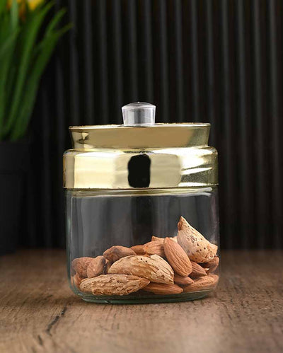 Attractive Clear Glass Storage Jar with Secure Lid | 3 x 4 inches | 500ml
