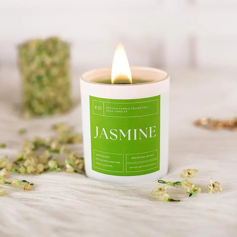 Stress Relieving Jasmine Highly Scented Candles Default Title