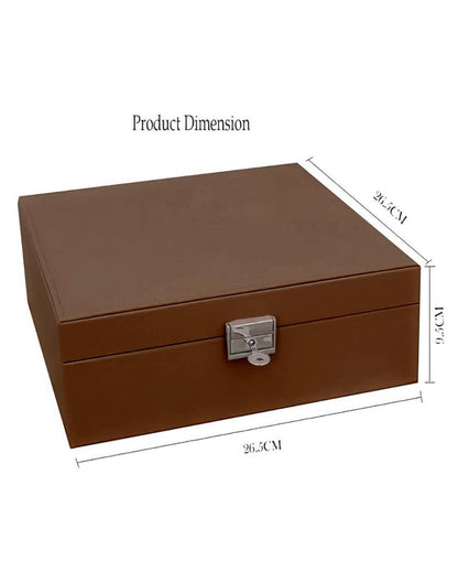 Beautiful Pu Leather Portable Organizer Jewelry Box | 10 x 4 inches