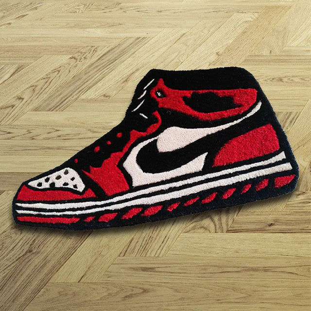 Jordan Shoe Design Woolen Rug | 2 x 1 Feet