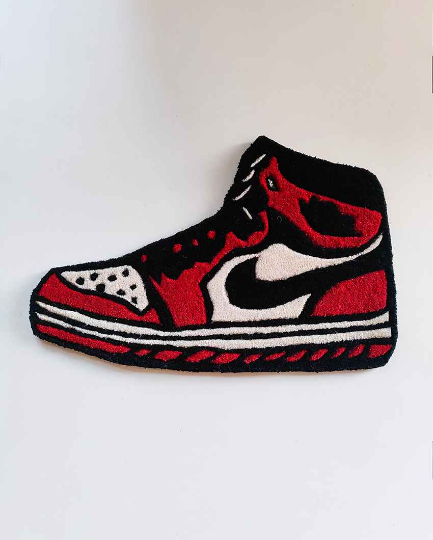 Jordan Shoe Design Rug | 2 X 1 Ft