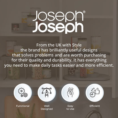 Joseph Joseph Push & Tear Non Slip Base Gray Kitchen Roll Holder | 6 x 11 inches