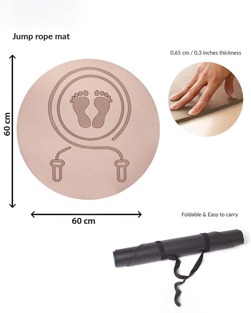 Non-Slip Jump Rope Indoor Outdoor Pvc Exercise Mat | 24 inches