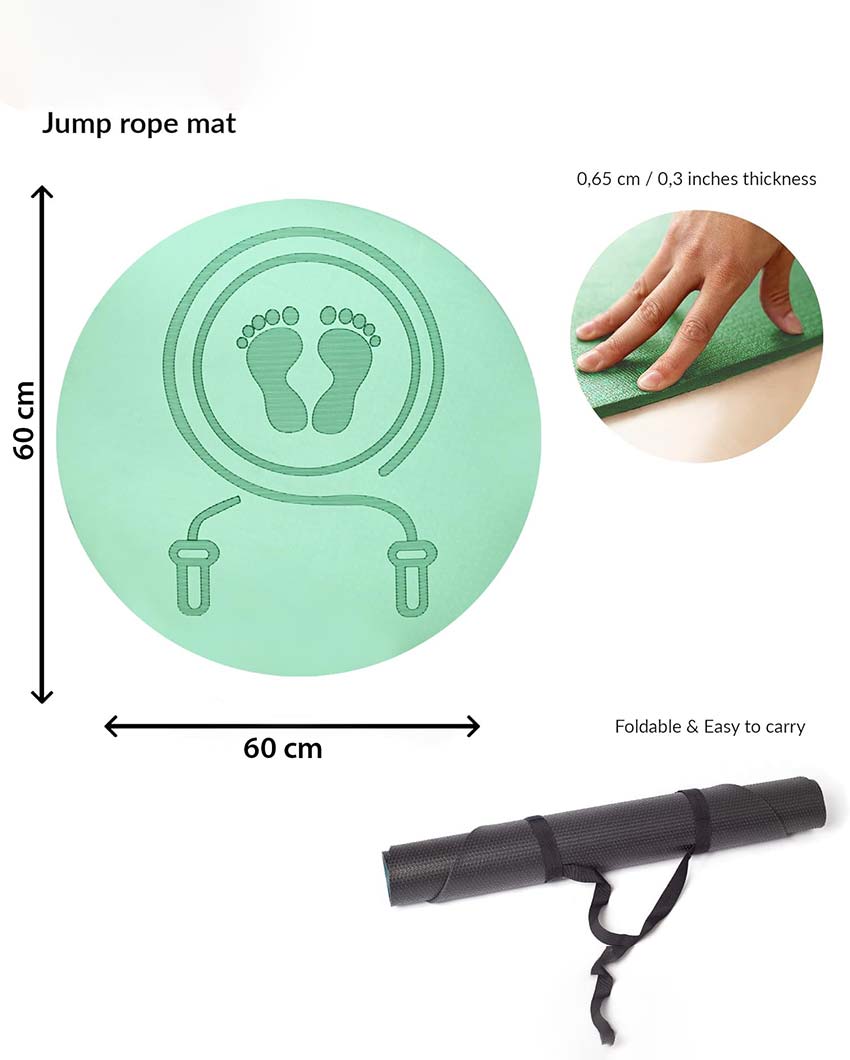 Non-Slip Jump Rope Indoor Outdoor Pvc Exercise Mat | 24 inches