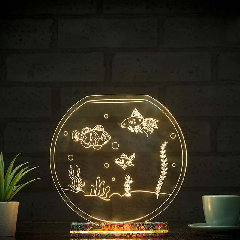 Fish Tank  Lamp | With Rechargeable Battery