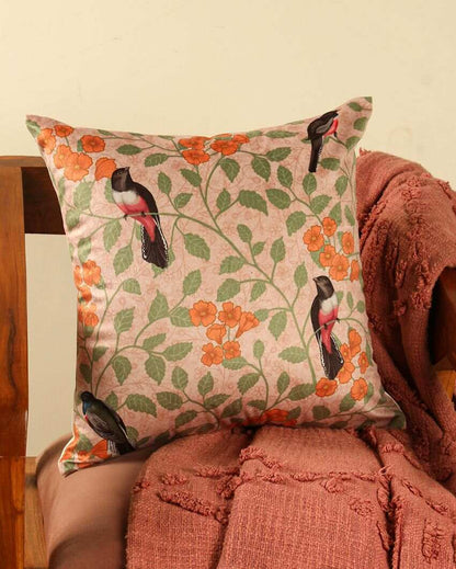 Kanak Printed Velvet Cushion Covers | 16 x 16 inches