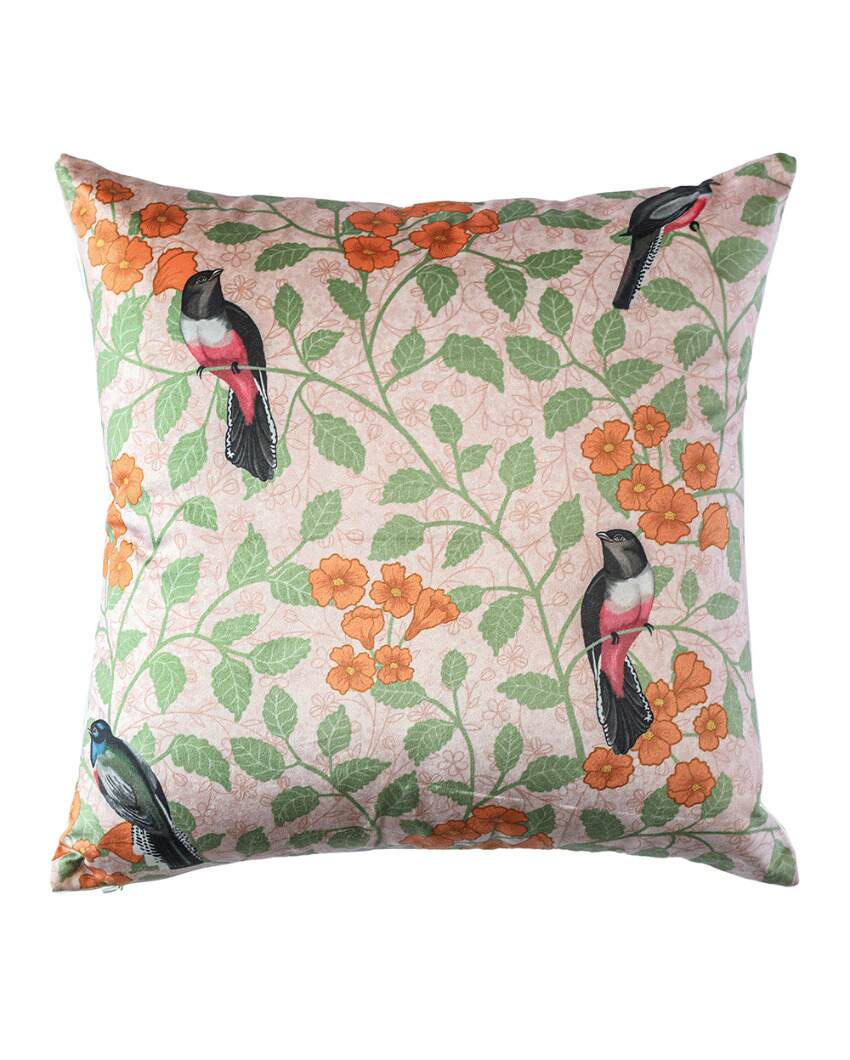 Kanak Printed Velvet Cushion Covers | 16 x 16 inches