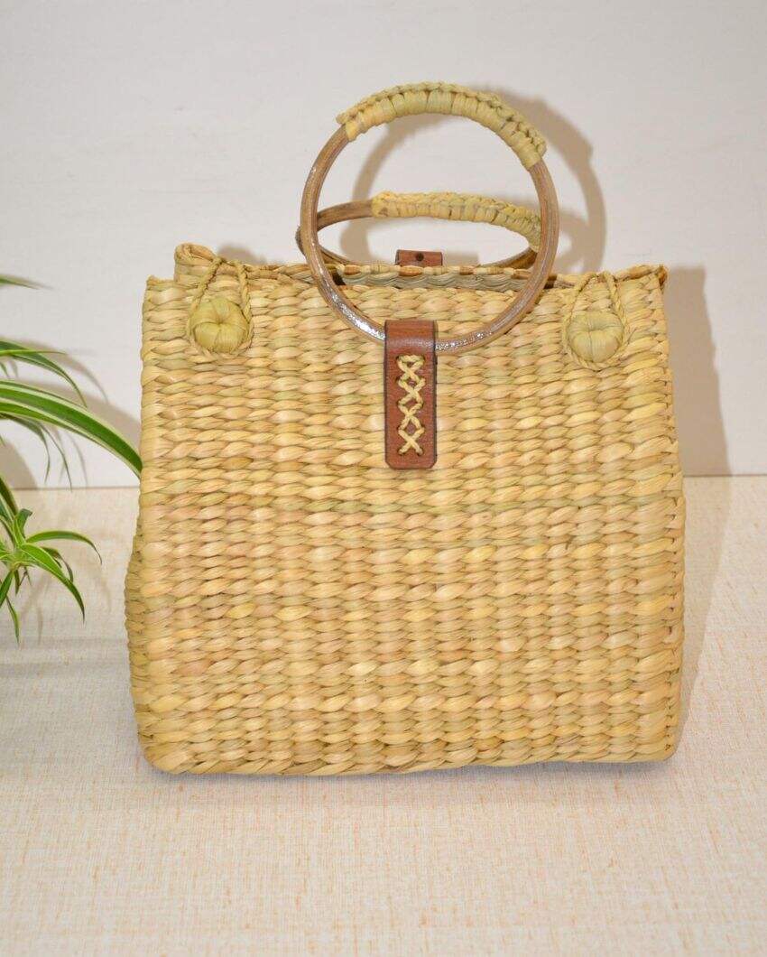 Charming Beige Kauna Picnic Basket | 10 x 7 inches