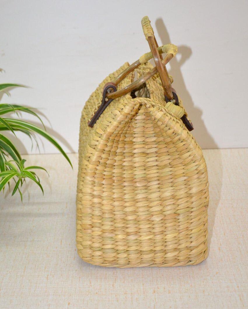 Charming Beige Kauna Picnic Basket | 10 x 7 inches