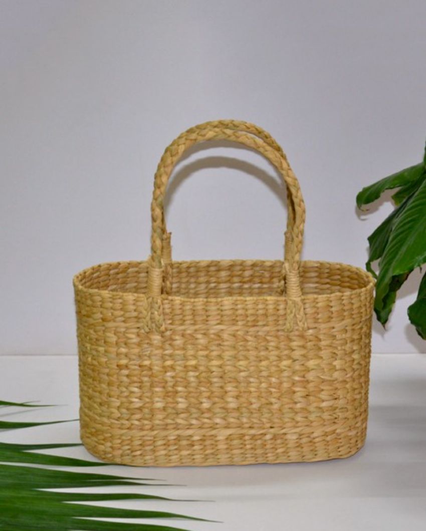 Kauna Oval Basket Bag | 12 x 6 x 8 inches