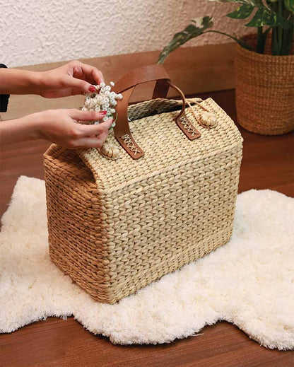 Large Kauna Lunch & Picnic Basket | 15 x 9 x 14 inches