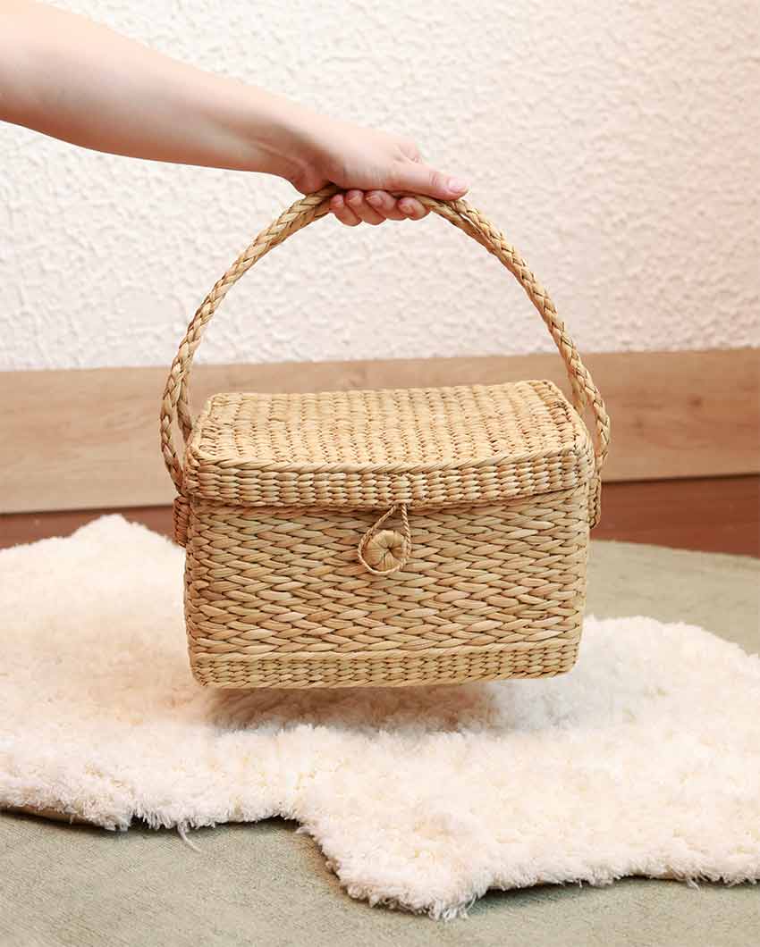 Small Kauna Lunch & Picnic Basket | 11 x 7.5 x 6.5 inches