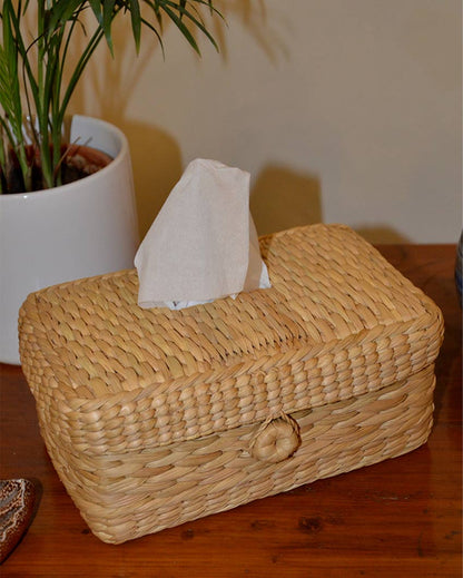 Rectangular Natural Kauna Tissue Box