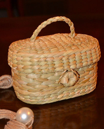 Oval Shaped Kauna Grass Trinket & Gift Box