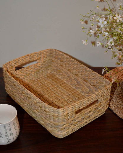 Modern Natural Kauna Rectangular Utility Tray Basket