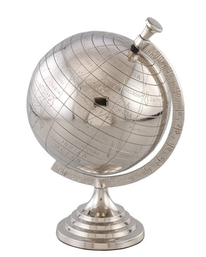 Nickel Table Décor Globe Showpiece