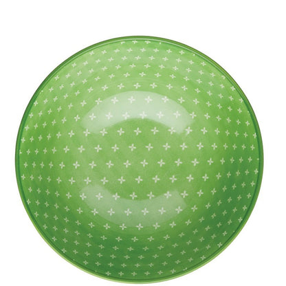 Green Geometric Ceramic Bowl Default Title