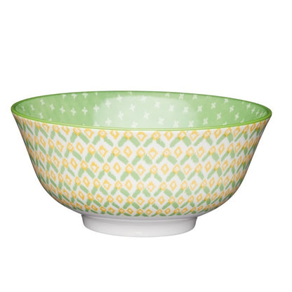 Green Geometric Ceramic Bowl Default Title
