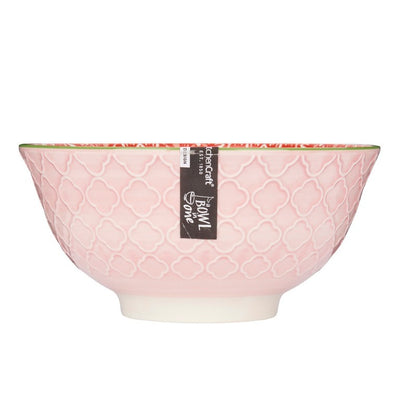 Red and Pink Victorian Style Print Ceramic Bowl Default Title