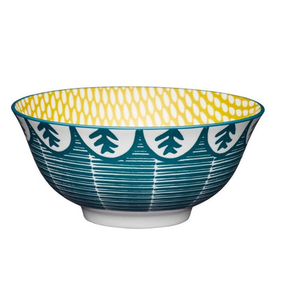 Leafy Green Print Ceramic Bowl Default Title